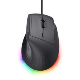 Trust GXT 145 Rexxa Raton Gaming Ergonomico con 10 Botones - Ajustable hasta 12.800dpi - Luz LED RGB - Multidispositivo - 59x79x