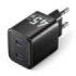 Vention Cargador de Pared - 45W - GaN - Cable de 1m Incluido - 2xUSB-C - Carga Rapida - Color Negro