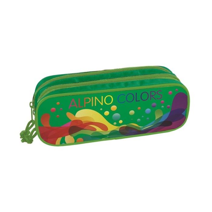 Alpino Colors Portatodo de 2 Cremalleras - Refuerzo Interior - Medida 23x9,5x7cm