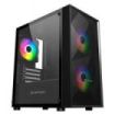 Unykach MIR B200 Caja Gaming Micro ATX, Mini ITX - Lateral de Vidrio Templado - 3.5 , 2.5  - USB-A 2.0, 3.0 y Audio - 3 Ventilad