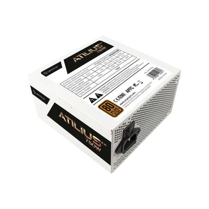 Unykach Atilius 2.0 White 750W 80 Plus Bronze Fuente de Alimentacion 750W ATX 2.3 - APFC - Ventilador 120mm