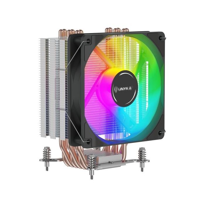 Unykach Unycool H60 ARGB Disipador CPU - Multisocket Universal - Ventilador 120mm - Color Negro