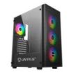 Unykach MIR 100 Caja Gaming ATX, Micro ATX, ITX - Lateral de Vidrio Templado - USB-A 2.0, 3.0 y Audio - 4 Ventiladores 120mm ARG