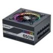 Unykach Atilius RGB Black 650W Fuente de Alimentacion 650W ATX 2.31 - Iluminacion RGB - Full Modular - PFC Activo - Ventilador 1