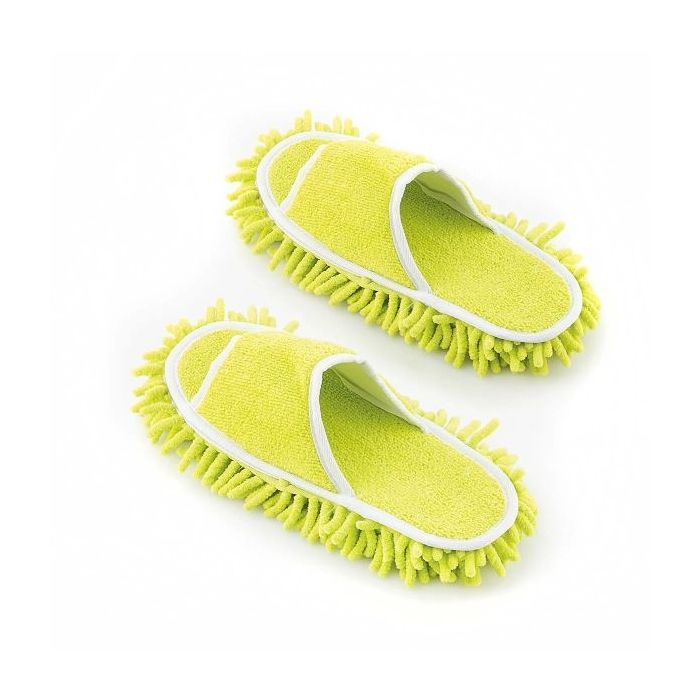 Innovagoods Mop-Go Zapatillas Mopa - Suelas con Velcro Extraibles - Facil Limpieza - Talla Unica 35-43 - Unisex - 27x11x4cm - Co