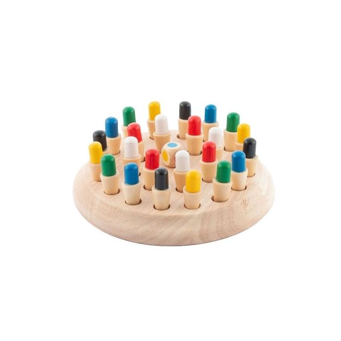 Innovagoods Taeda Ajedrez de Memoria - Madera - 26 Piezas - 17x6cm - Multicolor