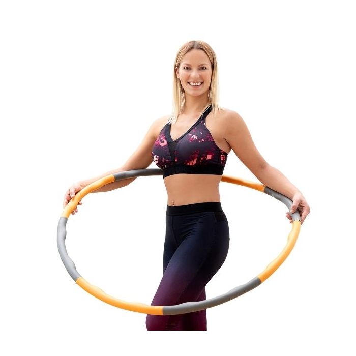Innovagoods O-Waist Aro de Fitness Desmontable - Recubierto de Espuma - Multideporte - Diametro Ajustable - Polipropileno - Colo