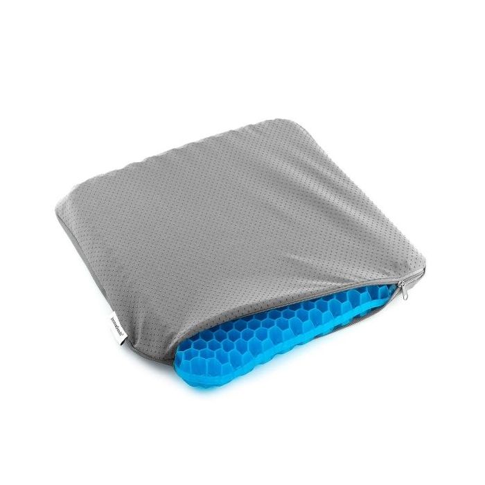 Innovagoods Hexafresh Cojin de Gel de Panal de Abeja - Antideslizante - Refrigerante - Funda Extraible para Limpieza - 39x37x3cm