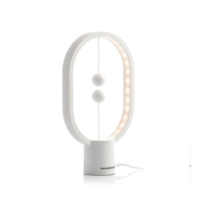 Innovagoods Magilum Lampara de Equilibrio con Interruptor Magnetico - Potencia 3W - Incluye Cable USB de 118cm - Luz LED Calida