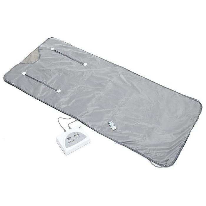 Innovagoods Bedna Manta Sauna de Calor Infrarrojo - 650W - 2 Cables de 150cm - Pantalla LED - Temperatura Regulable - Plegable -