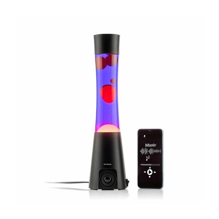 Innovagoods Maglamp Lampara de Lava con Altavoz - 3W - Bluetooth - Incluye Bombilla de Repuesto - Cable 170cm - Estilo Retro - J