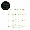 Innovagoods Builkitt Juego de Construccion de Fuertes - 155 Piezas - Fluorescente - Tela de 120x150cm - Bolsa de Transporte - Mu