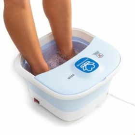 Innovagoods Footopy Spa para Pies Plegable con Rodillos e Hidromasaje - 500W - Capacidad 10L - Cable 160cm - Temperatura Regulab