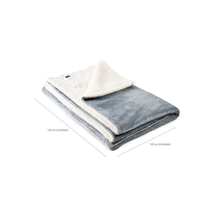 Innovagoods Heklet Manta Electrica - 160W - Cable 235cm - Temperatura Regulable - Temporizador - Apagado Automatico - Calentamie