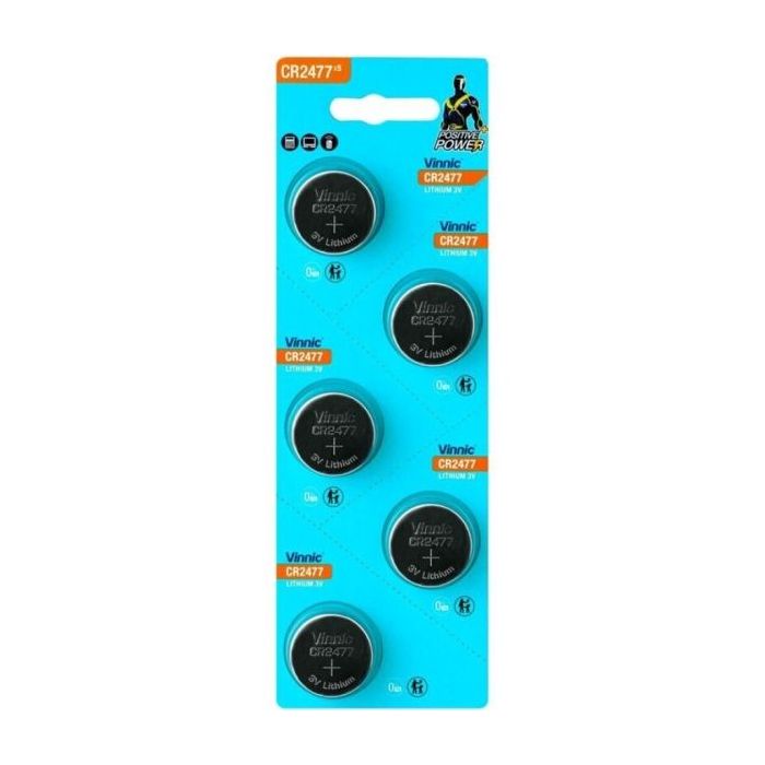 Vinnic CR2477 Pack de 5 Pilas Litio 3V