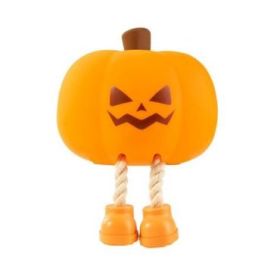 XO OZ08 Lampara de Noche Calabaza Halloween - Tacto Suave - Temporizador de 30 Minutos - Bateria 500mah