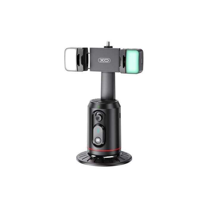 XO SS16LED Soporte Sobremesa para Smartphone - Seguimiento y Reconocimiento Facial - Motorizado 360º - Iluminacion LED - Control