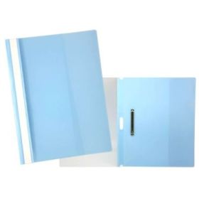 Yes Dossier con Fastener para 30 Hojas A4 - Portada Transparente, Trasera Azul - Fabricado en Polipropileno
