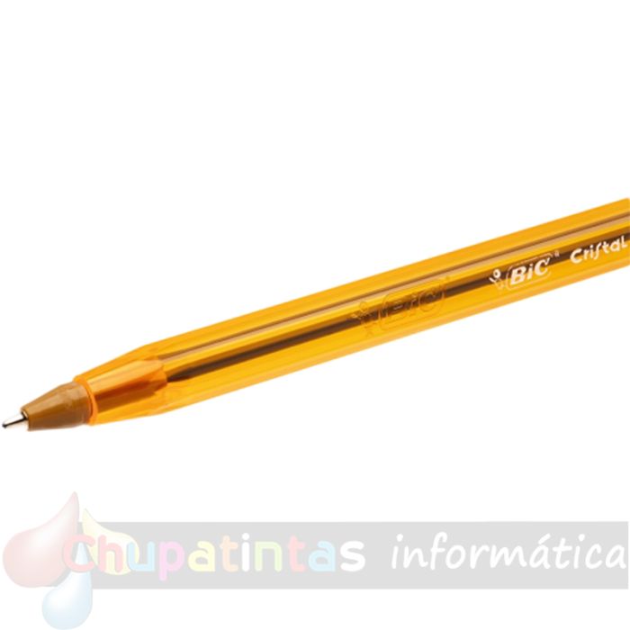 Bic Cristal Original Fine Pack 50 Boligrafos de Bola - Punta Redonda de 0.8mm - Trazo de 0.30mm - Tinta con Base de Aceite - Translucido - Color Verde