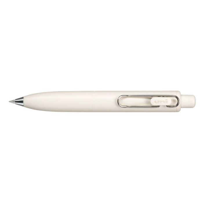 Uni-ball One P Boligrafo Retractil con Punta Fina 0.5mm - Agarre Suave y Comodo - Tinta Color Negro - Cuerpo de Color Blanco Yog