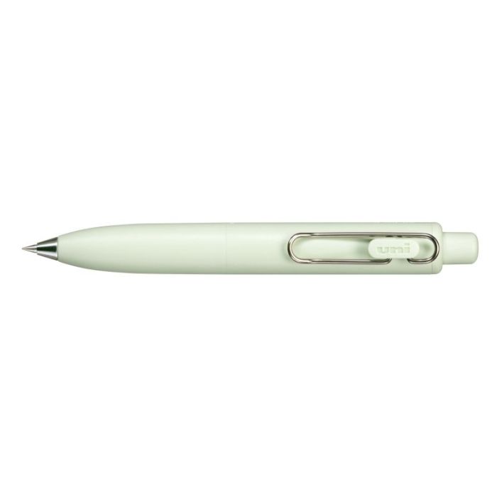 Uni-ball One P Boligrafo Retractil con Punta Fina 0.5mm - Agarre Suave y Comodo - Tinta Color Negro - Cuerpo de Color Verde Fres