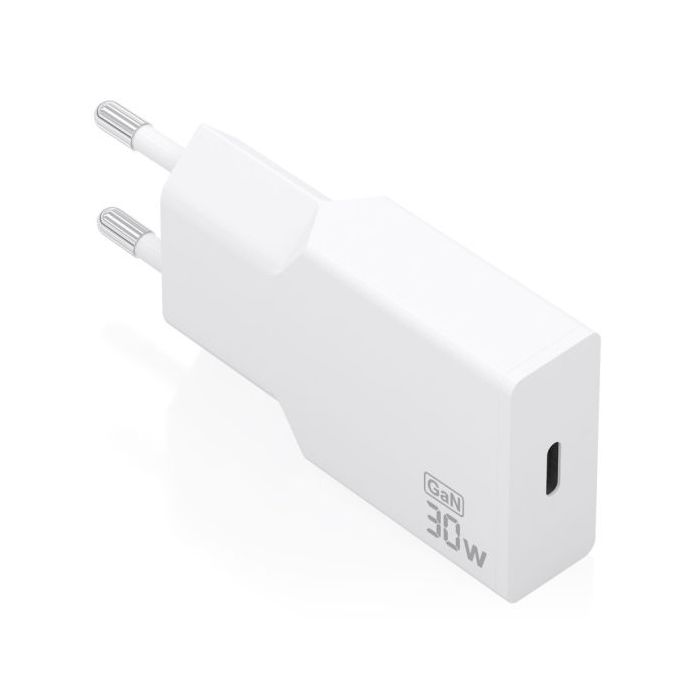 Aisens Cargador de Pared - 30W - GaN - 1xUSB-C - Power Delivery 3.0 - Ultra Delgado - Multiples Protecciones de Seguridad - Colo
