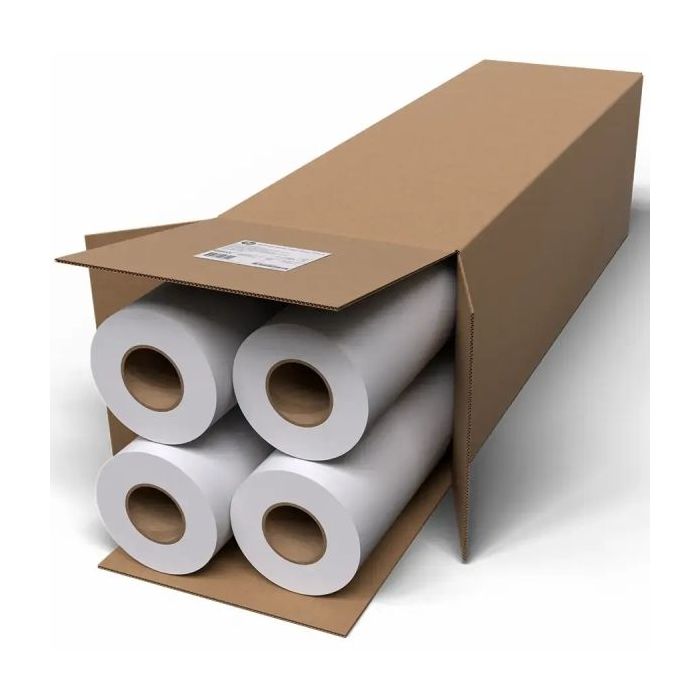 HP Pack de 4 Rollos Papel Blanco Brillante 90gr 24  - 610mm x 45.7m - (Pack 4 x C6035A)