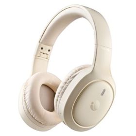 NGS Artica Tempest Auriculares Bluetooth 6.0 - Bateria Extraible - Plegable - Autonomia hasta 80h - Color Beige