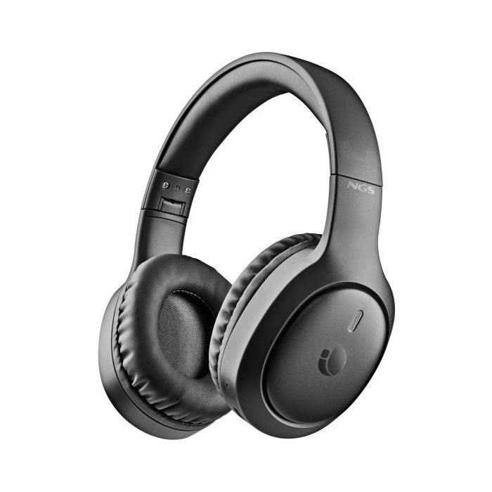NGS Artica Tempest Auriculares Bluetooth 6.0 - Bateria Extraible - Plegable - Autonomia hasta 80h - Color Negro