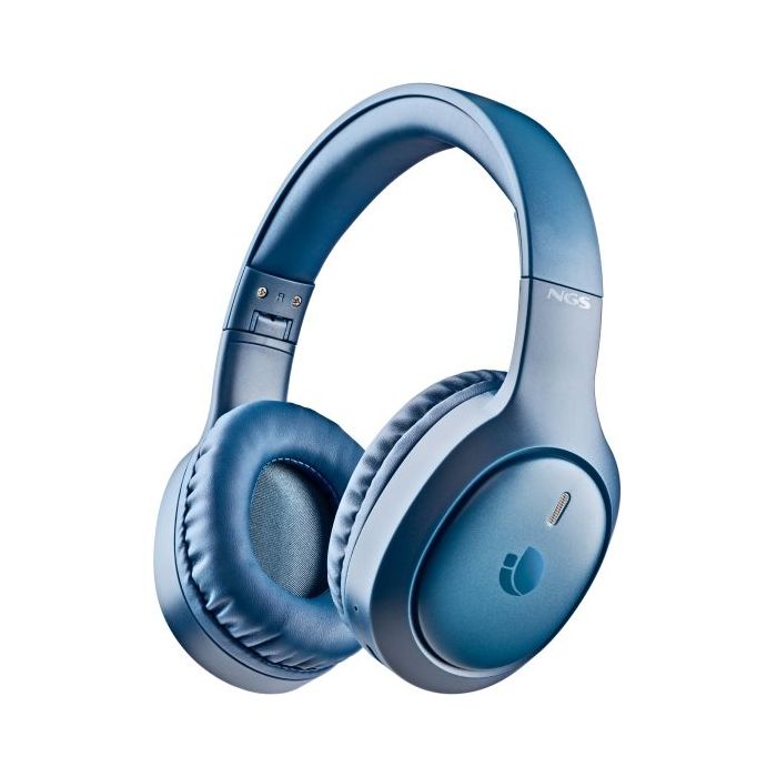 NGS Artica Tempest Auriculares Bluetooth 6.0 - Bateria Extraible - Plegable - Autonomia hasta 80h - Color Azul