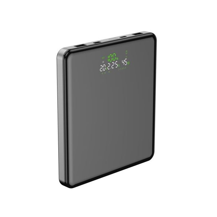 Leotec Powerbank 20.000 mAh - Carga Rapida 100W - Pantalla LED - 4 Puertos -  Color Negro
