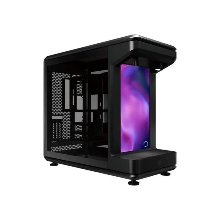 Cooler Master MasterFrame 360 Stage LCD Caja ATX - 2x USB-A 3.2 1x USB-C 4.0 1x Audio y Micro - Pantalla 15,6  FHD - Focos ARGB