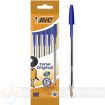 Bic Cristal Original Pack de 5 Boligrafos de Bola - Punta Redonda de 1.0mm - Trazo 0.4mm - Tinta con Base de Aceite - Color Azul