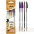 Bic Cristal Original Pack de 4 Bolígrafos de Bola - Punta Redonda de 1.0mm - Trazo 0.4mm - Colores Surtidos-1