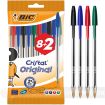 Bic Cristal Original Pack de 10 Boligrafos de Bola - Punta Redonda de 1.0mm - Trazo 0.4mm - Tinta con Base de Aceite - Colores Surtidos
