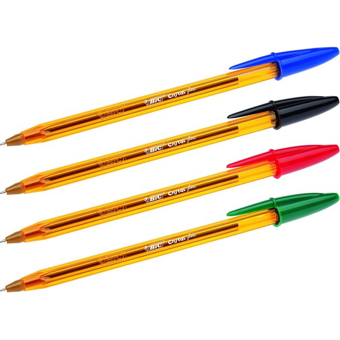 Bic Cristal Original Fine Pack de 10 Bolígrafos de Bola - Punta Redonda de 0.8mm - Trazo 0.3mm - Colores Surtidos-2