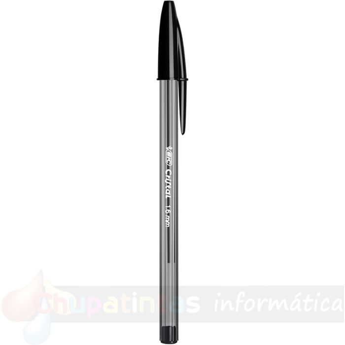 Bic Cristal Large Pack de 5 Bolígrafos de Bola - Punta Gruesa de 1.6mm - Trazo 0.6mm - Color Negro-2