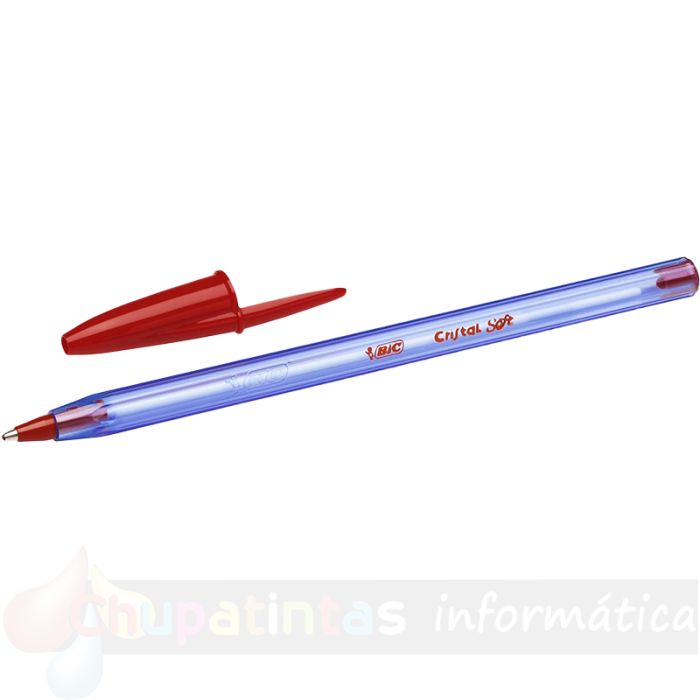 Bic Cristal Soft Pack de 50 Bolígrafos de Bola - Punta Media de 1.2mm - Trazo 0.45mm - Color Rojo-2