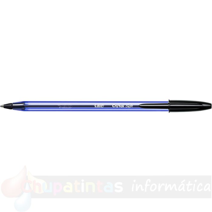 Bic Cristal Soft Pack de 50 Bolígrafos de Bola - Punta Media de 1.2mm - Trazo 0.45mm - Color Negro-3