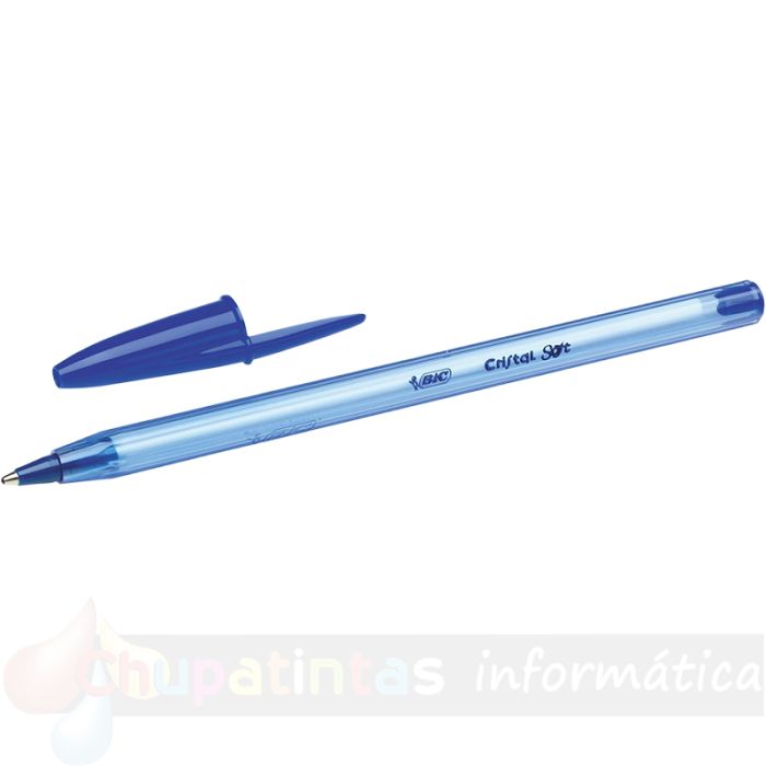 Bic Cristal Soft Pack de 50 Bolígrafos de Bola - Punta Media de 1.2mm - Trazo 0.45mm - Color Azul-2