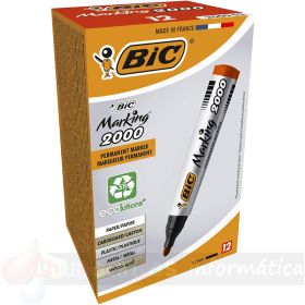 Bic Marking 2000 Ecolutions Rotulador Permanente - Tinta con Base de Alcohol - Ecológico - Secado Rápido - Color Rojo-1