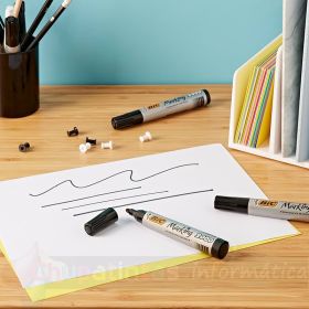Bic Marking 2000 Ecolutions Rotulador Permanente - Tinta con Base de Alcohol - Ecológico - Secado Rápido - Color Negro-3
