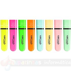 Bic Marking Highlighter Flat Pack 8 Marcadores Fluorescente - Punta Biselada - Colores Surtidos Neón y Pastel-3