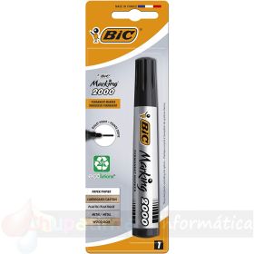 Bic Marking 2000 Ecolutions Rotulador Permanente - Tinta con Base de Alcohol - Ecológico - Secado Rápido - Color Negro-1