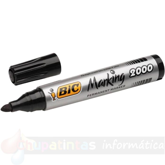 Bic Marking 2000 Ecolutions Rotulador Permanente - Tinta con Base de Alcohol - Ecológico - Secado Rápido - Color Negro-2