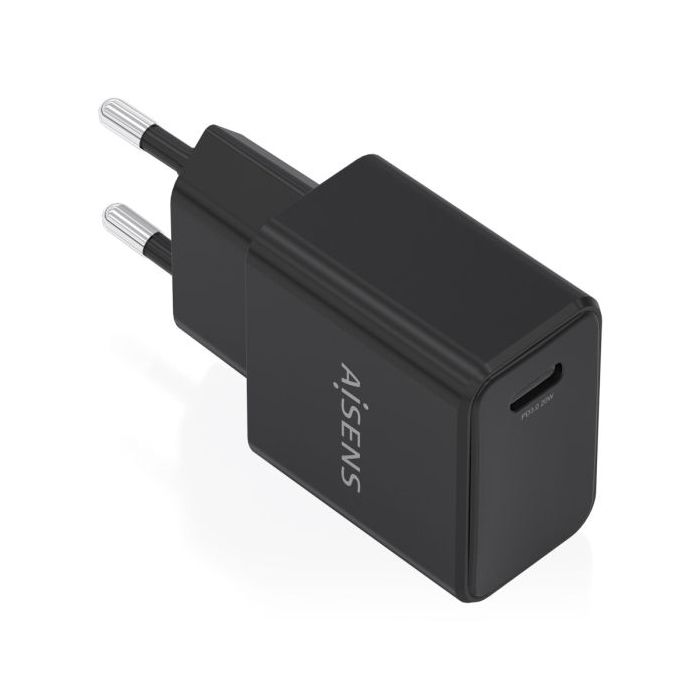 Aisens Cargador Gan 20W - 1xUSB-C PD3.0 - Color Negro