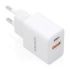 Aisens Cargador Gan 20W - 1xUSB-C PD3.0 - 1xUSB-A QC3.0 - Color Blanco