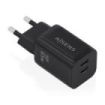 Aisens Cargador Gan 65W - 2xUSB-C PD3.0 QC4.0 - Color Negro