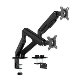 Aisens Soporte de Mesa Eco con Contrapeso Giratorio e Inclinable para Monitor/TV de 17-32  - 2 Brazos y 3 Pivotes - Peso máximo