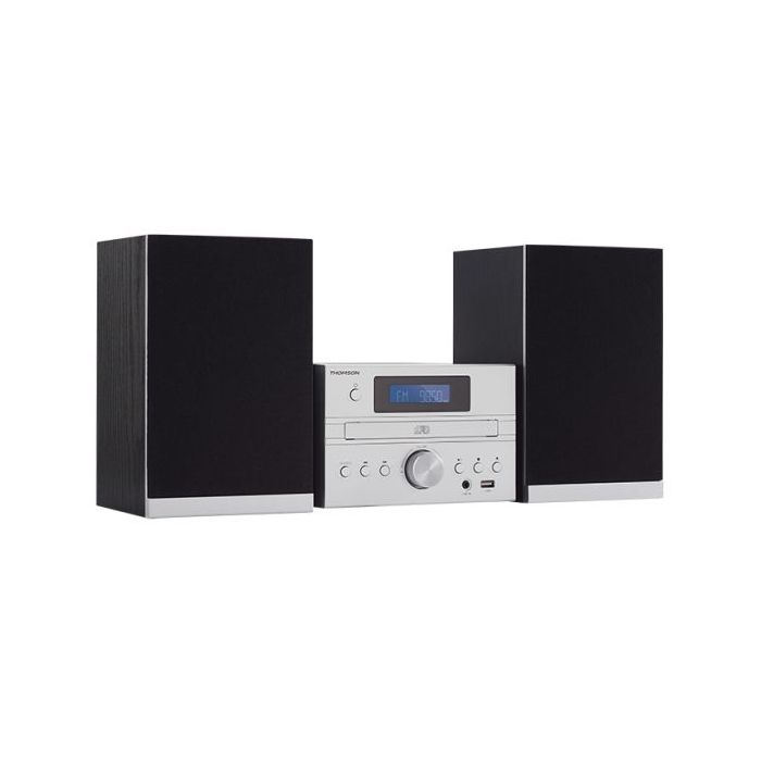 Thomson MIC122BT Micro Cadena Bluetooth - Reproductor de CD y Radio FM - Potencia Musical 50W - Tecnologia Bass Boost - Mando a